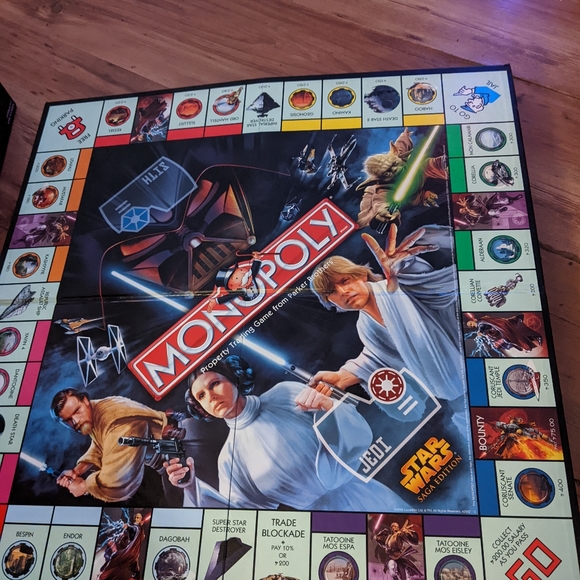 Vintage Monopoly Star Wars Saga Edition 2005 Parker Brothers Board Game - Picture 3 of 8